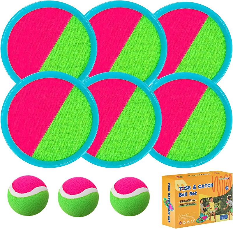 Photo 1 of Aunnitery Kids Toys - Outdoor Games, Beach Toys, Toss and Catch Ball Set, Perfect Beach Games Sets Playground Sets for Backyards Easter Gifts for Kids/Adults/Family
