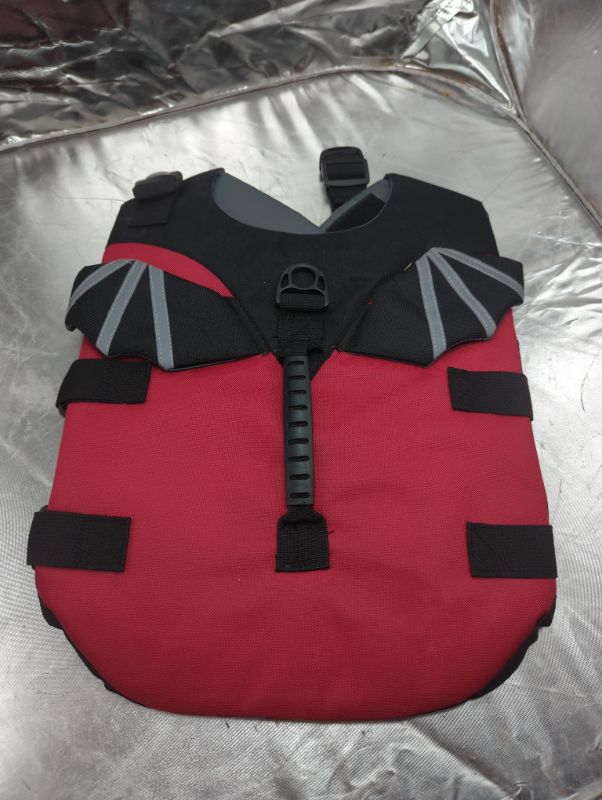 Photo 2 of Dog Bat Wing Life Jacket Reflective Safety Swim Vest - Size Medium - Red
*see photos for actual product, stock photo is similar style and color