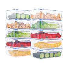 Photo 1 of Mengico Food Storage Containers with Lids Airtight Food Storage Containers Meal Prep Containers Plastic Storage Containers Food Containers Set BPA-Free [10 Pack]