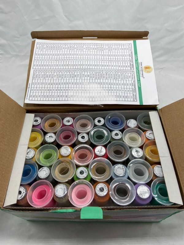 Photo 2 of New brothread 80 Spools Polyester Embroidery Machine Thread Kit 500M (550Y) Each Spool - Colors Compatible with Janome and Robison-Anton Colors
