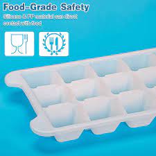 Photo 1 of WETONG Ice Cube Trays 4 Pack Ice Trays- Easy Release 72 Trapezoid Ice Cubes, Ice Cube Storage Container Set With Airtight Locking Lid - BPA Free Ice Cube Molds Safe Stackable Ice Bin for Freezer
