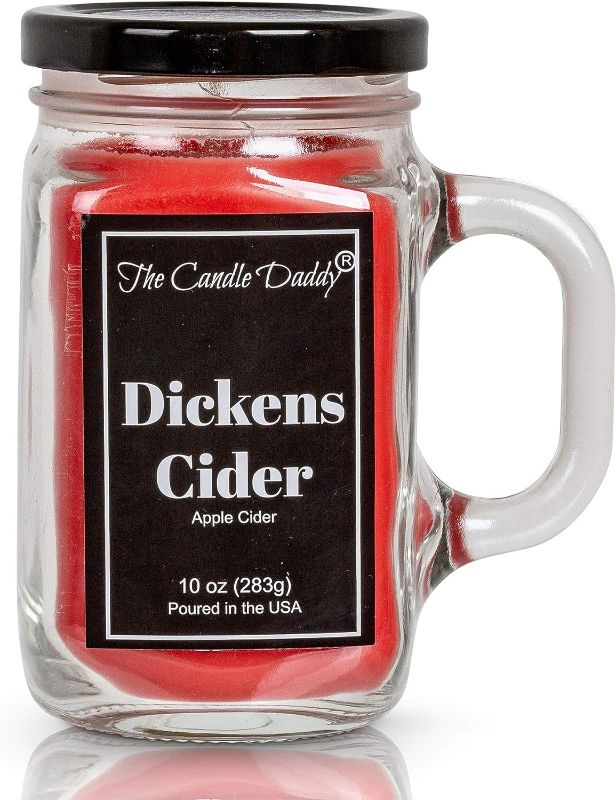 Photo 1 of Dickens Cider- Funny Apple Cider Scented- Mason Jar Candle- Poured in USA- Black Label
