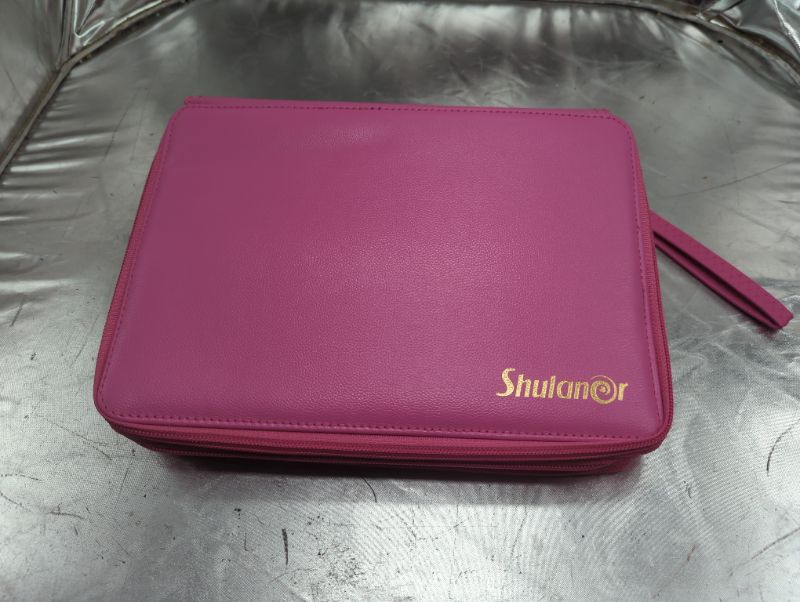 Photo 2 of Shulaner Rose Red Pencil Case Organizer Large Capacity Portable Pencil Bag 168 Slots
