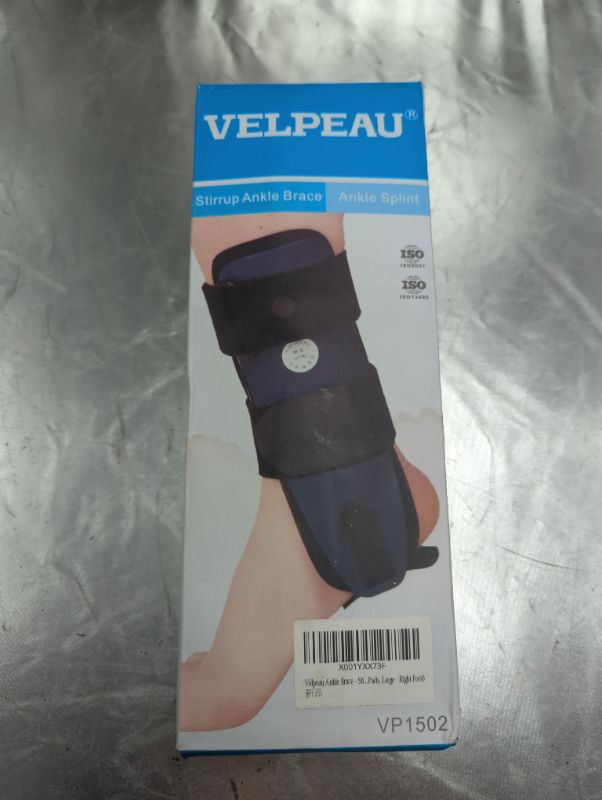 Photo 2 of Velpeau Ankle Brace - Stirrup Ankle Splint - Adjustable Rigid Stabilizer for Sprains, Tendonitis, Post-Op Cast Support and Injury Protection for Women and Men (Gel Pads, Small - Right Foot) Gel Pads-Right Foot Small (Pack of 1)