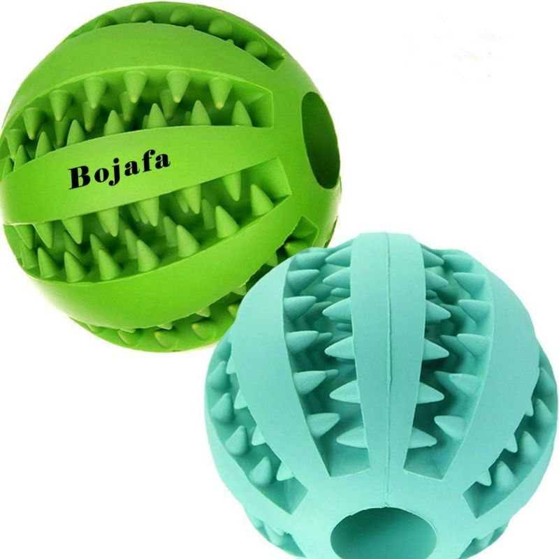 Photo 1 of Dog Puzzle Teething Toys Balls: 2pack Interactive Rubber Small Dog Treat Dispensing Ball Medium Breed Dog Aggressive Chewer + Nylabone Teethe 'n' Tug Puppy Chew Toy for Teething - Puppy Supplies - Blue, X-Small/Petite (1 Count) Tug X-Small up to 15 lbs.