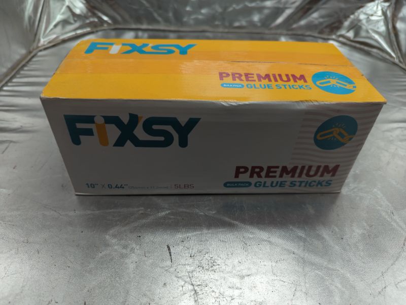 Photo 2 of FIXSY Hot Glue Gun Sticks Premium, Full Size 10" Long x .44" Diameter 7/16 11mm, 5LB Box Glue Stick, Approx. 90 Sticks- Compatible with Most Glue Guns 10" PREMIUM