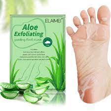 Photo 1 of Foot Peel Mask - 5 Pairs - Effective For Cracked Heels Repair, Remove Dead Skin, Callus & Dry Toe Skin - Baby Soft Feet - Exfoliating Peeling Natural Treatment (Aloe Vera)
