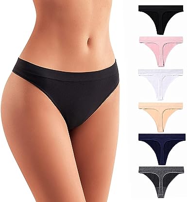 Photo 1 of 6 pack No Show thong pack for women thongs for women lace thongs for women - Size Medium - see picture, pack has lace, colors vary
