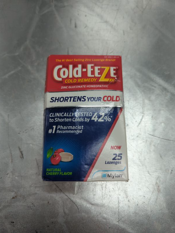 Photo 2 of Cold-EEZE Natural Cherry Zinc Lozenges, Homeopathic Cold Remedy, Reduces Duration of the Common Cold, Sore Throat, Cough, Congestion and Post Nasal Drip, 25 Count 25 Count (Pack of 1)