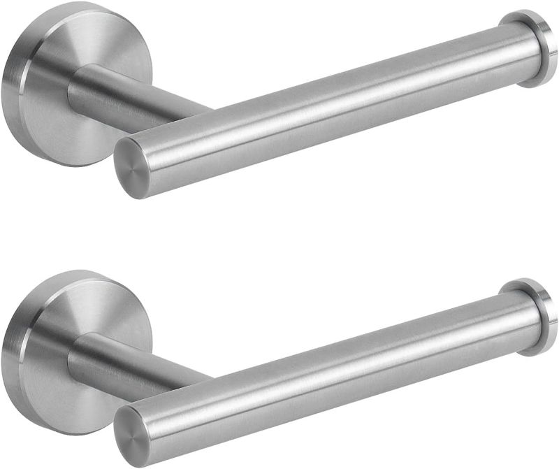 Photo 1 of NearMoon Bathroom Toilet Paper Holder, Premium SUS304 Stainless Steel Rustproof Wall Mounted Toilet Roll Holder for Bathroom, Kitchen, Washroom (2 Pack, Brushed Nickel)
