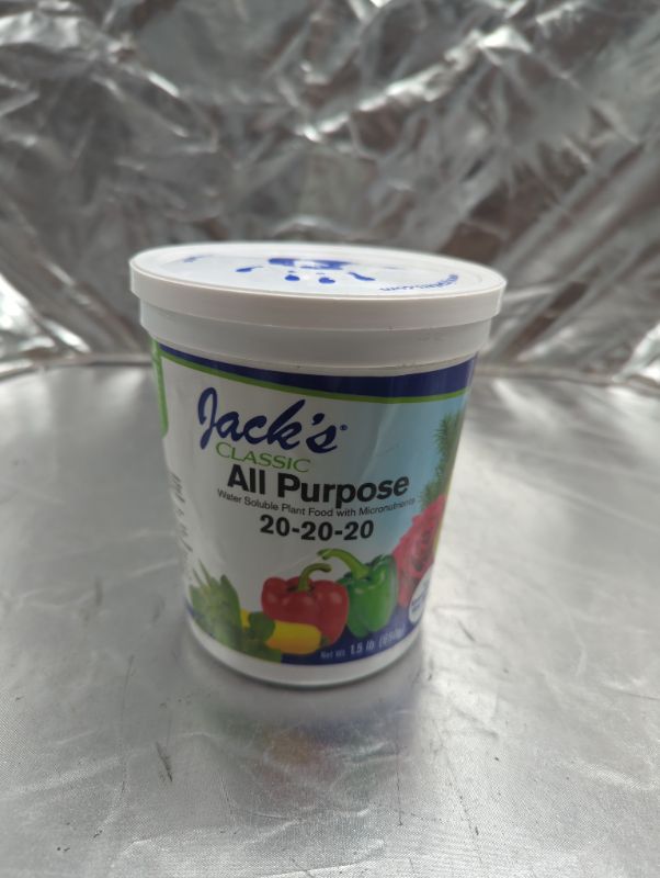 Photo 2 of Jack's Classic All Purpose 20-20-20 Water Soluble Plant Food (1.5lbs)
