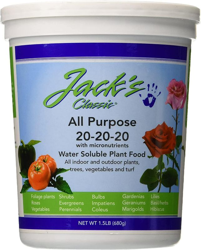 Photo 1 of Jack's Classic All Purpose 20-20-20 Water Soluble Plant Food (1.5lbs)
