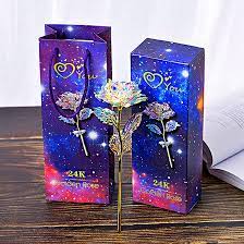 Photo 1 of HEIYOUNG 24K Gold Rose Led Rose Glass Flower, Galaxy Rose Flower Gift, Forever Rose Mother's Day Birthday Anniversary Valentines Day Gifts for Her, Golden Rose with Colorful Light
