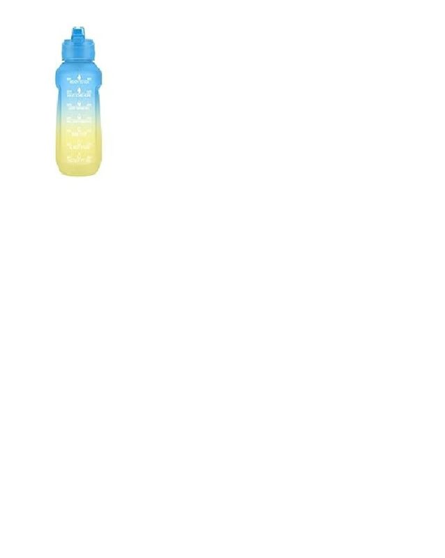 Photo 1 of PASER Half Gallon Motivational Water Bottle with Time Marker,BPA Free Water Jug, Blue/Yellow Ombre
