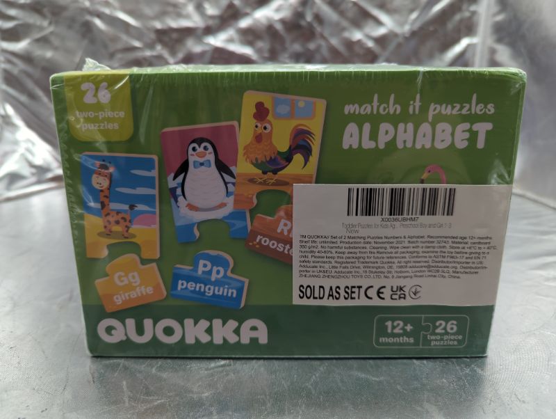 Photo 2 of QUOKKA - Match It Alphabet & Numbers Toddler Puzzles