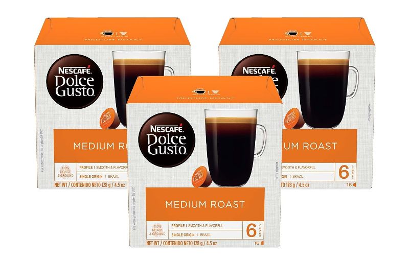 Photo 1 of Nescafe Dolce Gusto Coffee Pods, Medium Roast, 16 capsules, Pack of 3
