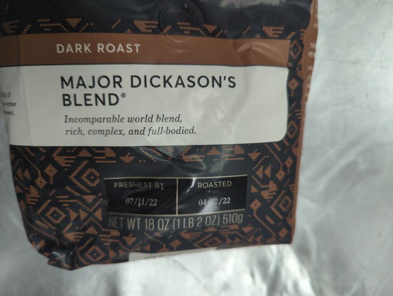 Photo 3 of Peet's Coffee, Dark Roast Ground Coffee - Major Dickason's Blend 18 Ounce Bag Major Dickason's 18 Ounce (Pack of 1)