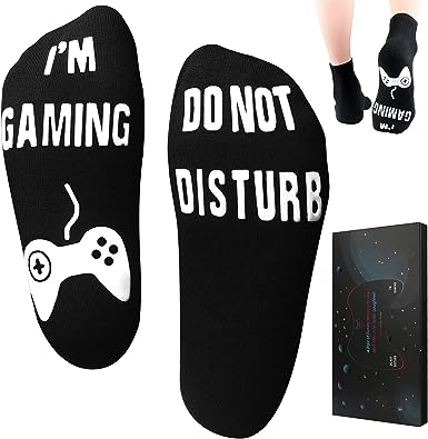 Photo 1 of Do Not Disturb I'm Gaming Socks,Birthday Gifts For Men Dad,Gamer Socks For Teenage Boys,Novelty Gifts For Son,Men - 2 Pack