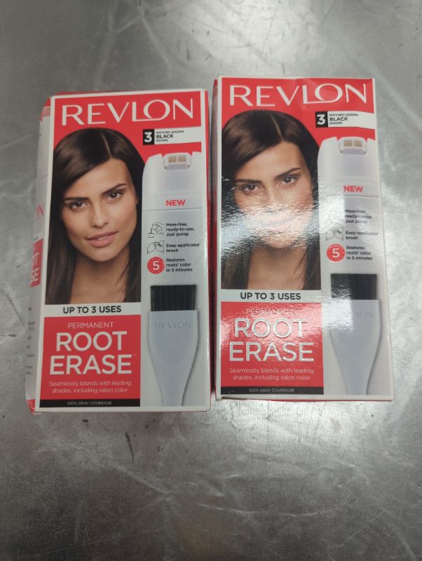 Photo 2 of Root Erase Permanent Hair Color, Black (Pack of 2)