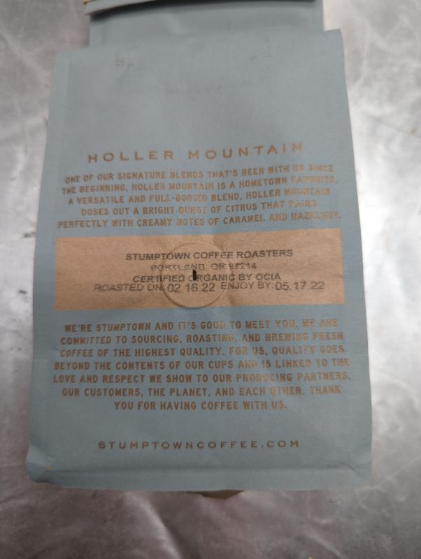 Photo 3 of Stumptown Coffee Roasters, Organic Medium Roast Ground Coffee Gifts - Holler Mountain 12 Ounce Bag, Flavor Notes of Citrus Zest, Caramel and Hazelnut