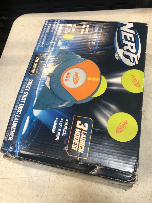 Photo 2 of NERF Skeet Shot Disc Launcher - Launches Discs Up to 6 ft – Launch in Multiple Directions - Perfect Your Aim - Amazon Exclusive