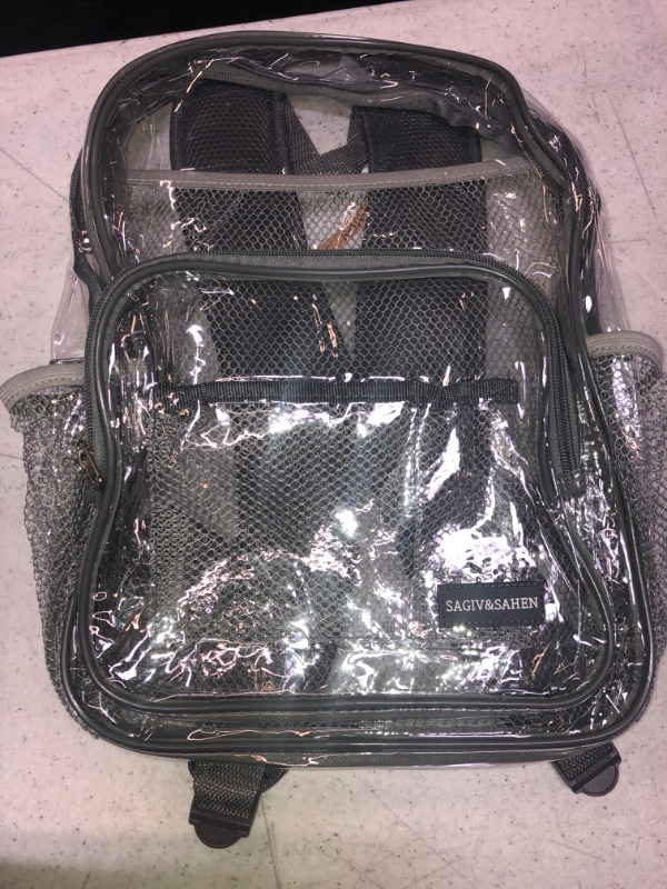 Photo 2 of Clear Backpack Heavy Duty PVC Transparent Backpack with Reinforced Strap for College Workplace