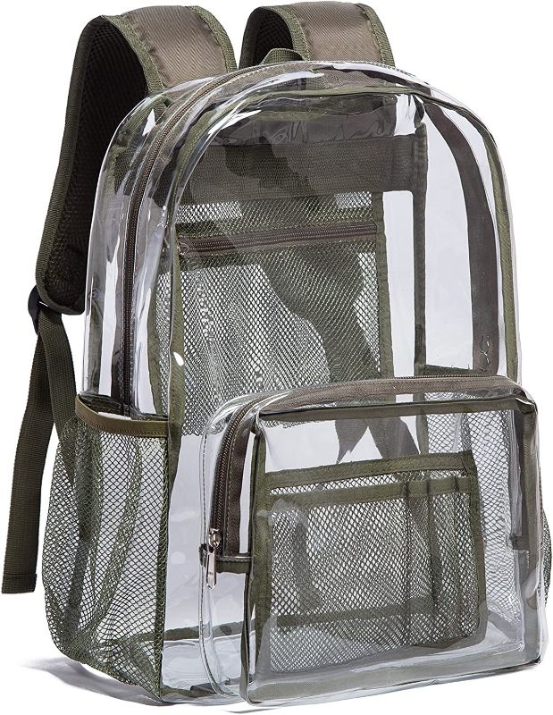 Photo 1 of Clear Backpack Heavy Duty PVC Transparent Backpack with Reinforced Strap for College Workplace