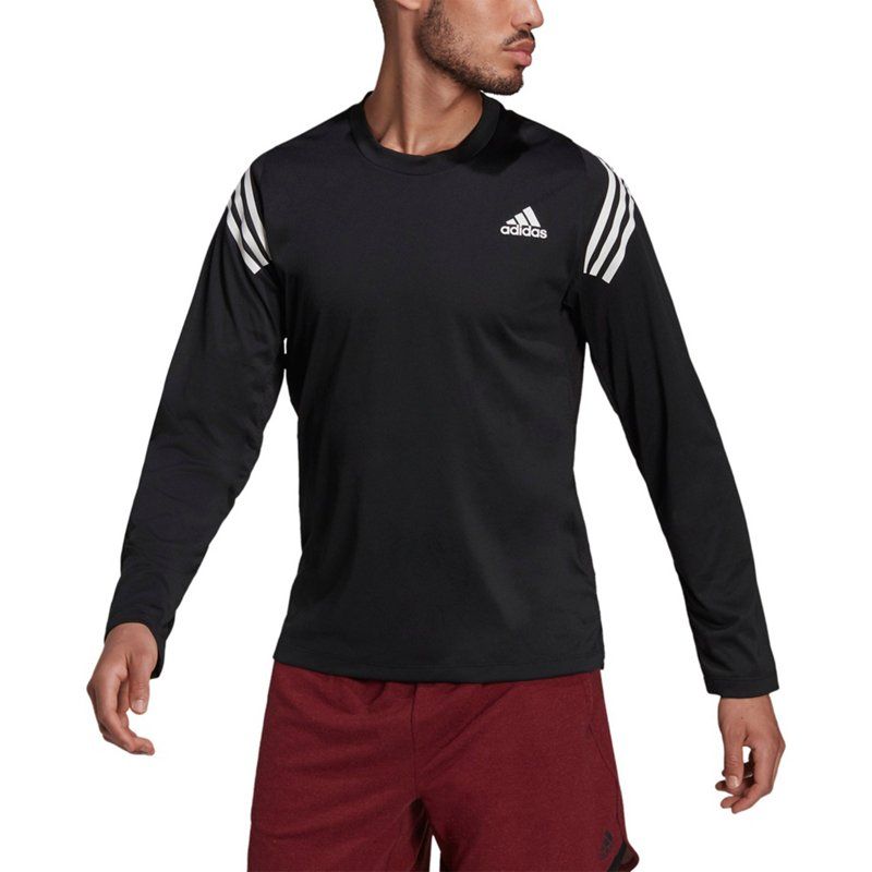 Photo 1 of Adidas Men’s Training Icon Long Sleeve T-Shirt Black, X-Large - Men's Athletic Performance Tops at Academy Sports SIZE XL 