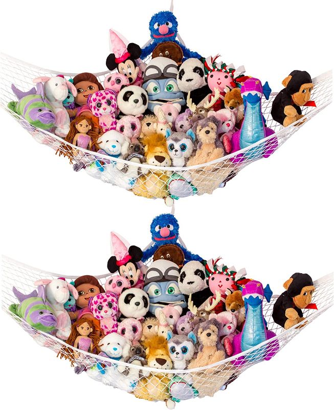 Photo 1 of Lilly's Love Stuffed Animal Storage Hammock - Large 2 Pack - "STUFFIE PARTY HAMMOCK"
