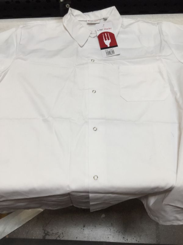 Photo 2 of Chef Works Men's Utility Cook Shirt Large White