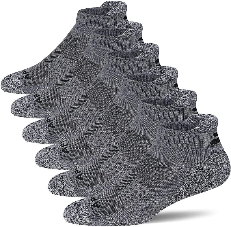 Photo 1 of APTYID Men's Performance Cushioned Ankle Athletic Running Socks (6 Pairs) -- Size XL (13-15)
