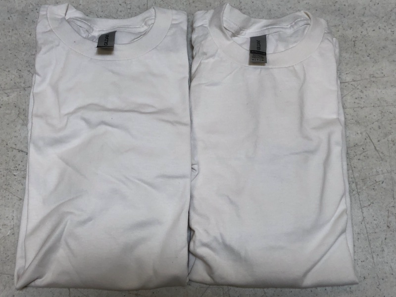 Photo 1 of 2 Pack Gildan White T Shirts -- Size Small