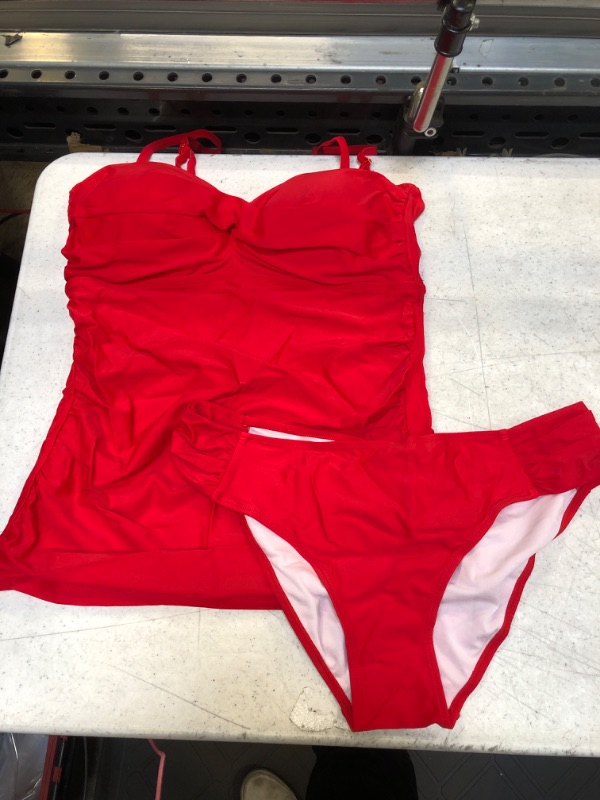 Photo 1 of 2PCS Red Tankini Set XL 