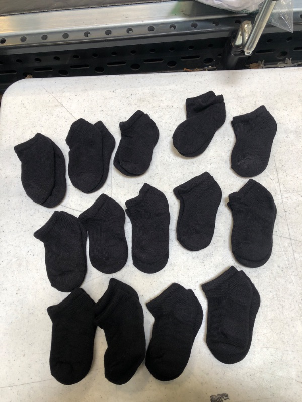 Photo 1 of 14 Pairs Black Toddler Socks 