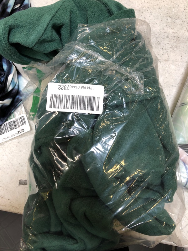 Photo 2 of Amazon Essentials Men's Full-Zip Polar Fleece Jacket (Available in Plus Size) Polyester Dark Green Large