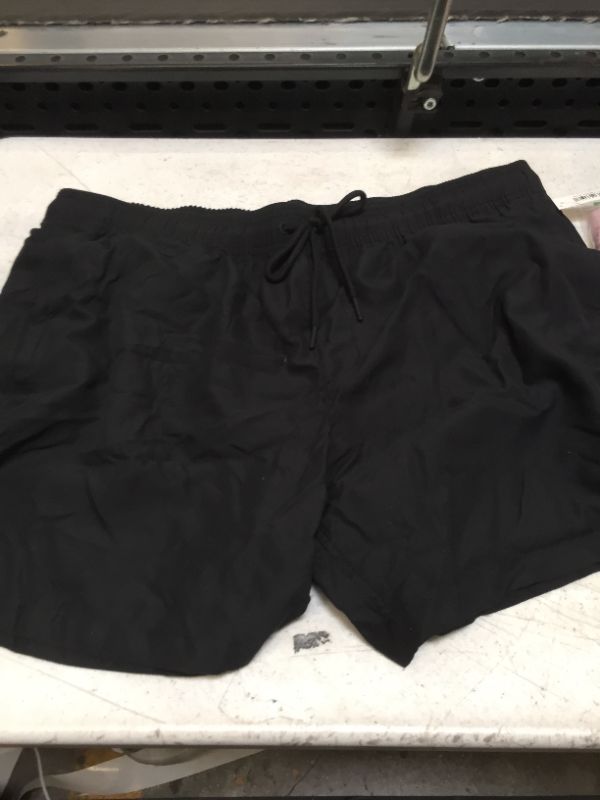 Photo 2 of Amazon Essentials Men's 7" Quick-Dry Swim Trunk X-Large Black