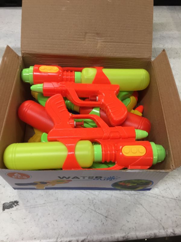 Photo 1 of Fun-Here Water Guns 9 Inch 6 Packs for Kids Adults Multicolor Squirt Gun in Party Pool Bath Favors Indoor Outdoor Funy Summer Toy (Pack of 6) (9 Inch)
