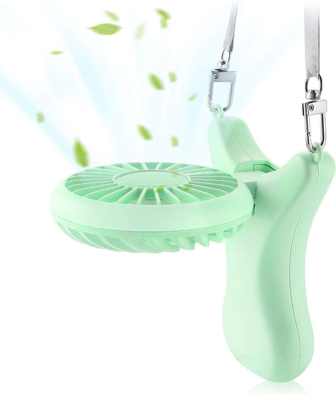 Photo 1 of OUTXE Personal Necklace Mini Fan 3000mAh Hands-Free Portable Fan USB 3 Settings, Folding Electric Cooling Fan Handheld Fan
