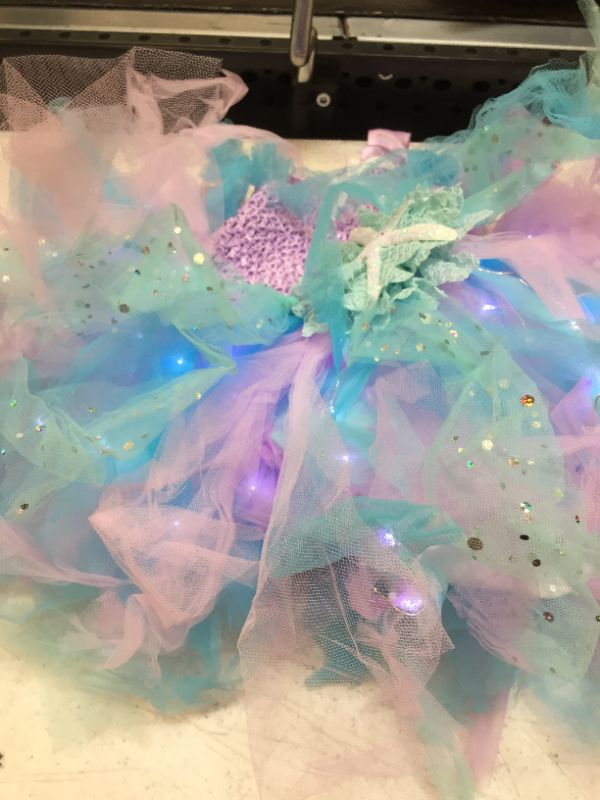 Photo 2 of Fedtoku Girls Mermaid Costume Mermaid Princess Tutu Dress for Birthday Party SIZE 1/2T
