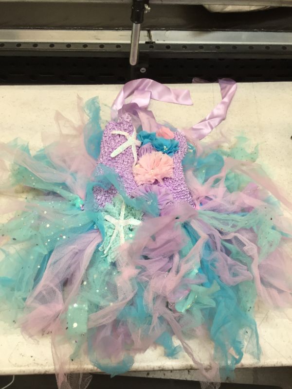 Photo 3 of Fedtoku Girls Mermaid Costume Mermaid Princess Tutu Dress for Birthday Party SIZE 1/2T
