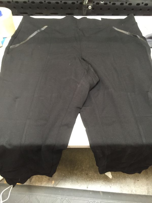 Photo 2 of  PLUS SIZE PONTE KNIT SLIM LEG PANT WITH TRIM - COMFORT FIT- SIZE 20W