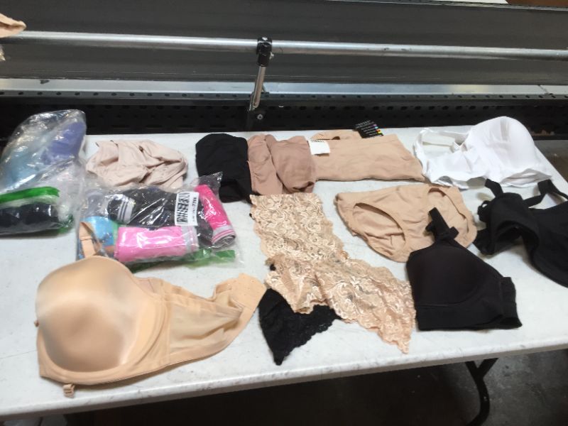 Photo 1 of BAG LOT OF WOMEN'S UNDERWEAR AND BRAS --- DIFFERENT STYLES AND SIZES -- SOLD AS IS -- 