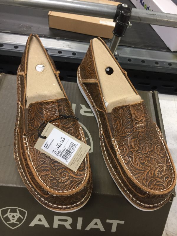Photo 3 of ARIAT Men's Cruiser Suede, Western Inspired, Slip-On Shoes - SIZE11 Brown Floral Emboss