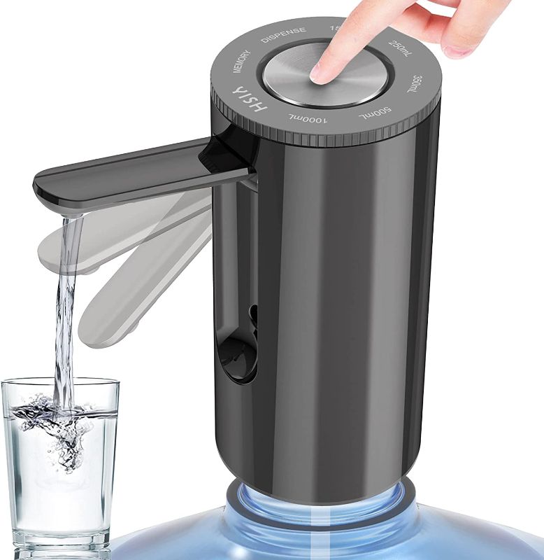 Photo 1 of 5-Gallon Water Bottle Pump Dispenser: YISH Electric Water Dispenser for Bottled Water Foldable Drinking Water Pump USB-Charging Water Bottle Dispenser Automatic Water Gallon Pump
