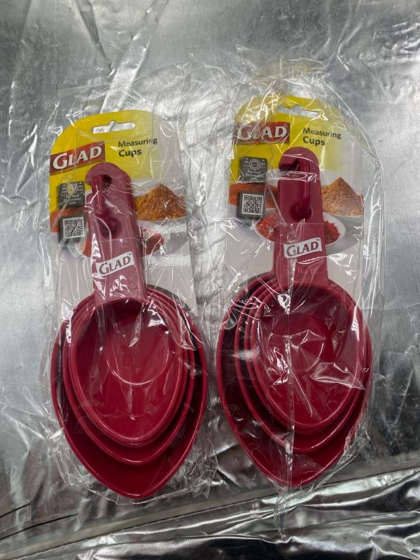 Photo 1 of GLAD - Measuring Cups/ 4pc - 2 Pack - Red