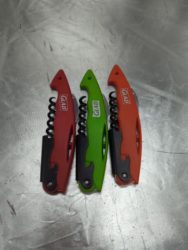 Photo 2 of 3 Pack - GLAD - Corkscrew - Assorted Colors 