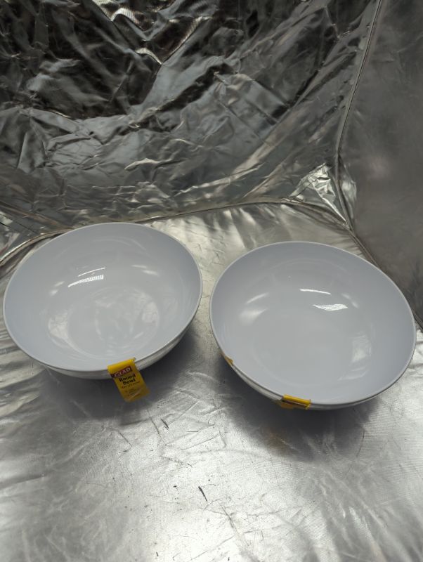 Photo 2 of GLAD - Serving Bowls -2pcs 10inch Larger Salad Bowls/Mixing Bowls,White Color| Melamine Bowls | Dishwasher Safe,BPA Free