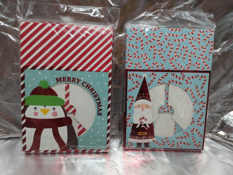 Photo 2 of Holiday Treat Gift Boxes - 2 Packs/Designs - 4 Boxes/per Pack (6.25"x6.25"x3")