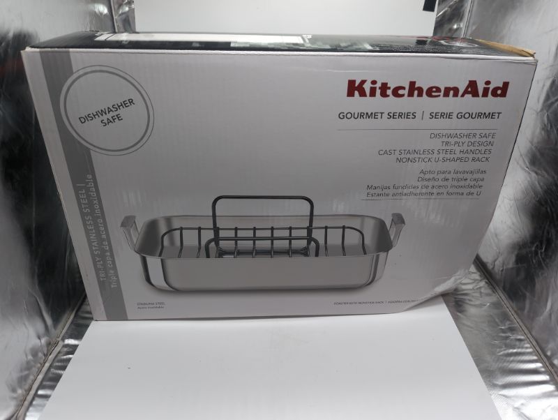Photo 2 of KitchenAid Tri-Ply Polished Stainless Steel Roaster (KC1T16RP)