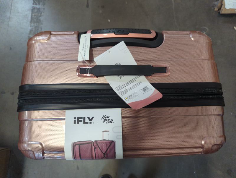 Photo 4 of iFLY Hard Sided Fibertech 28" Checked Luggage, Rose Gold Luggage